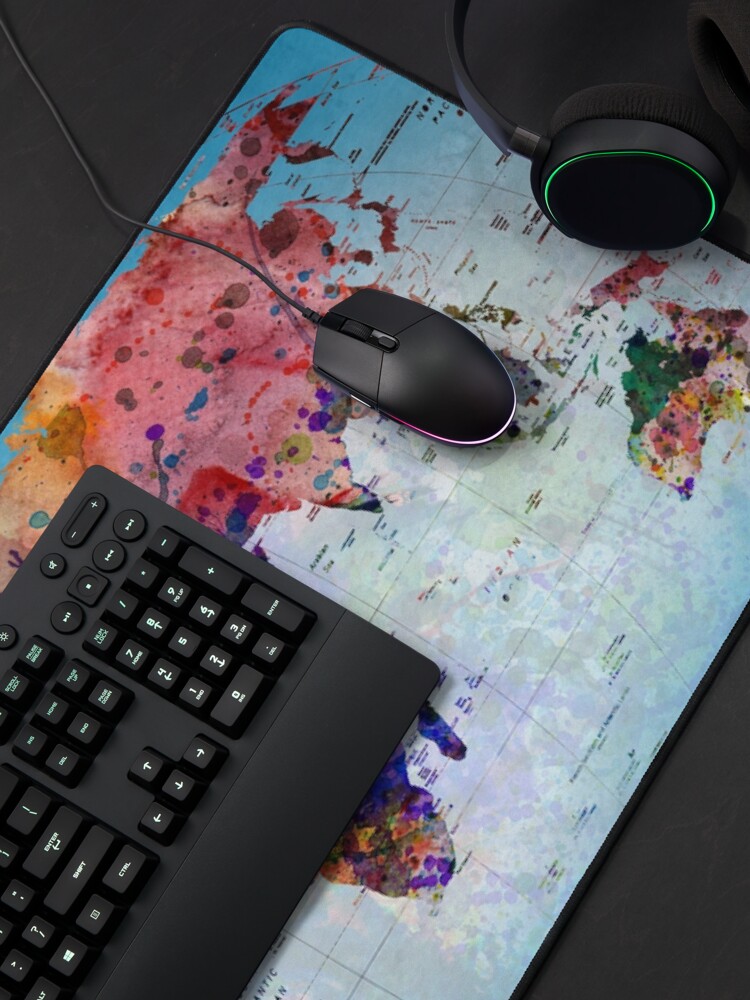 Alternate view of map of the world Mouse Pad