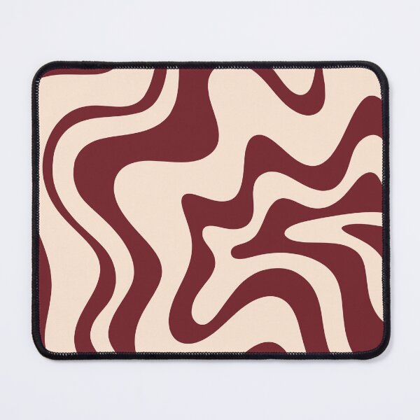 Artikelvorschau, Retro Liquid Swirl Abstraktes Muster in Zimt-Kakao und Sahne entworfen und verkauft von kierkegaard.