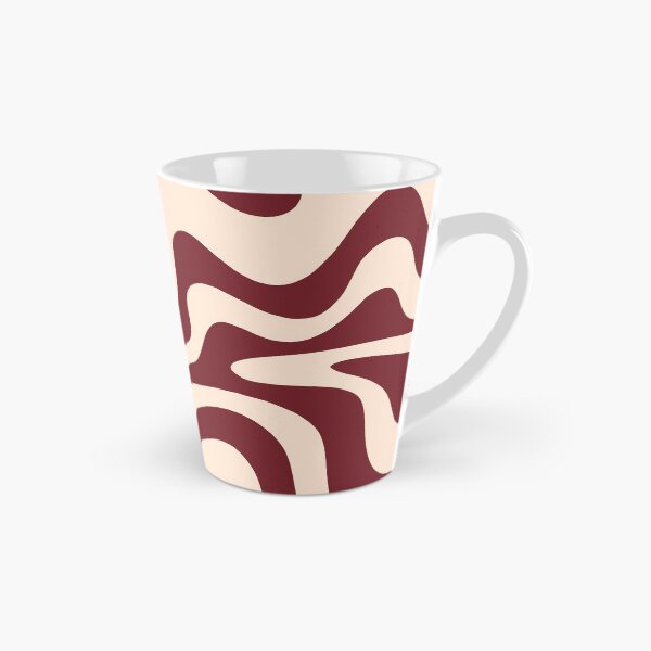 Aperçu de l'œuvre Retro Liquid Swirl Abstract Pattern à la cannelle, cacao et crème créée et vendue par kierkegaard.