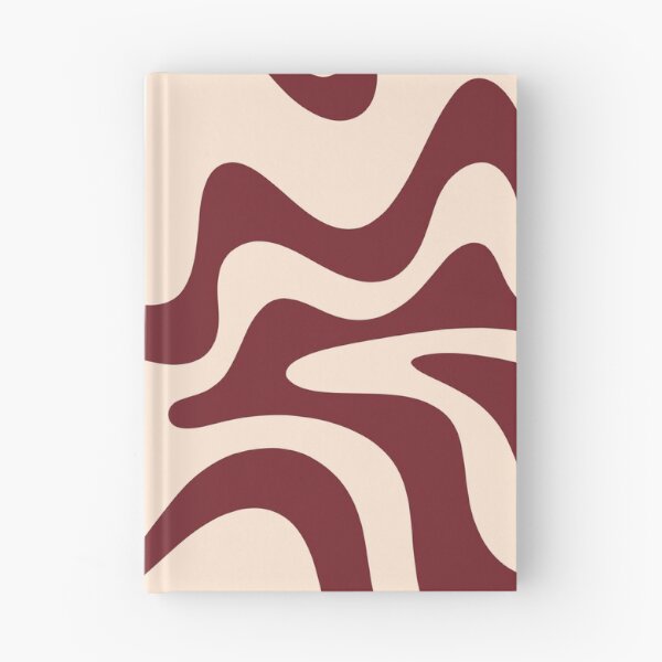 Aperçu de l'œuvre Retro Liquid Swirl Abstract Pattern à la cannelle, cacao et crème créée et vendue par kierkegaard.