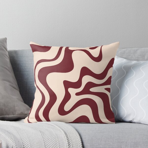Item preview, Retro Liquid Swirl Abstract Pattern in Cinnamon Cocoa and Cream  designed and sold by kierkegaard.