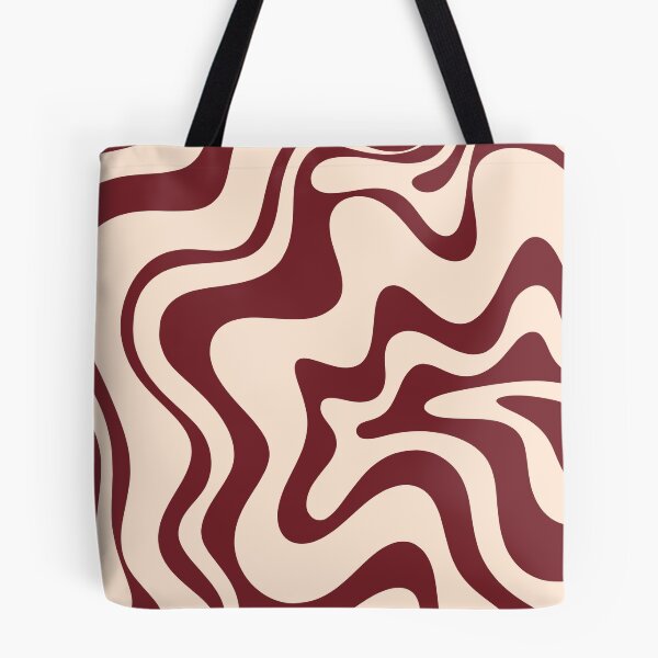 Item preview, Retro Liquid Swirl Abstract Pattern in Cinnamon Cocoa and Cream  designed and sold by kierkegaard.