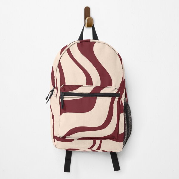 Item preview, Retro Liquid Swirl Abstract Pattern in Cinnamon Cocoa and Cream  designed and sold by kierkegaard.