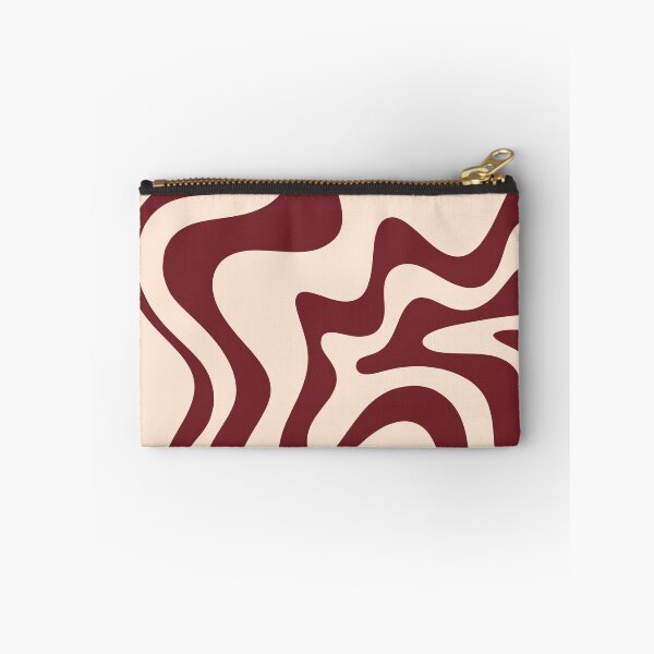 Item preview, Retro Liquid Swirl Abstract Pattern in Cinnamon Cocoa and Cream  designed and sold by kierkegaard.