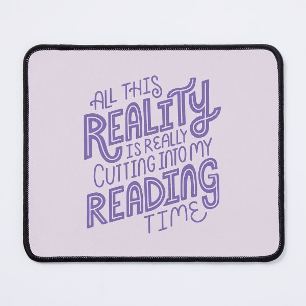 Item preview, Reality Vs. Reading Purple - Book Nerd Quote Lettering designed and sold by Kit Cronk.