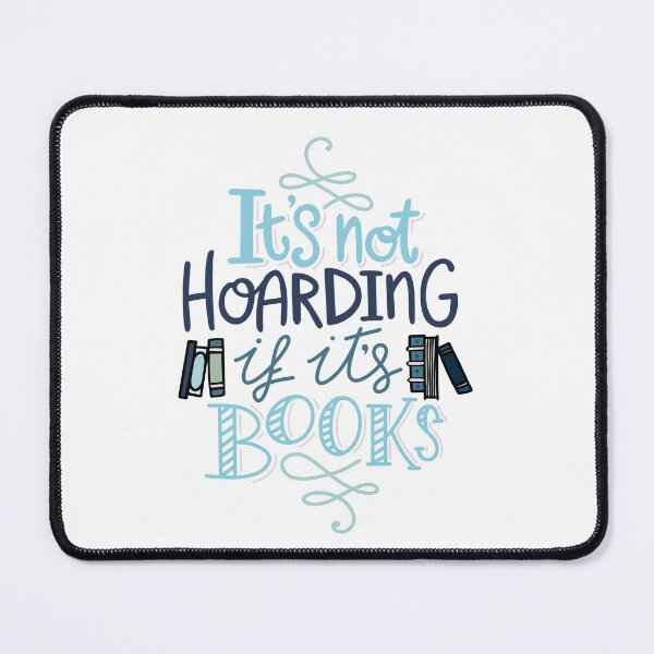 Vista previa del artículo con la obra «Hoarding Books Blue - Book Nerd», diseñado y vendido por Kit Cronk.