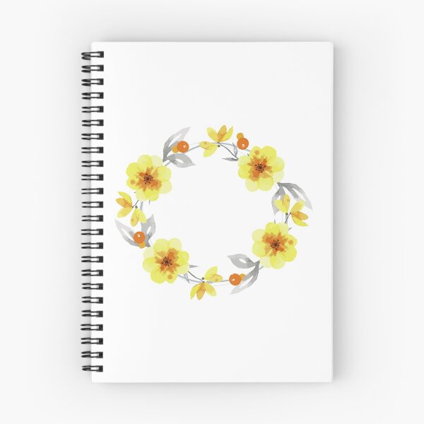 Item preview, Watercolor Yellow Flowers Wreath designed and sold by monodesigns.