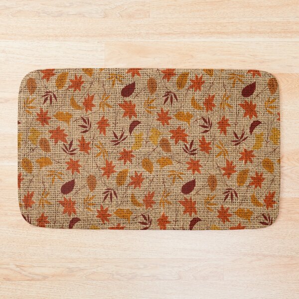 Item preview, Colorful Autumn Leaves Pattern On Burlap designed and sold by LashCreations.
