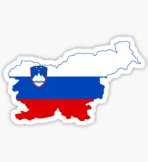 Slovenia Flag Map Sticker