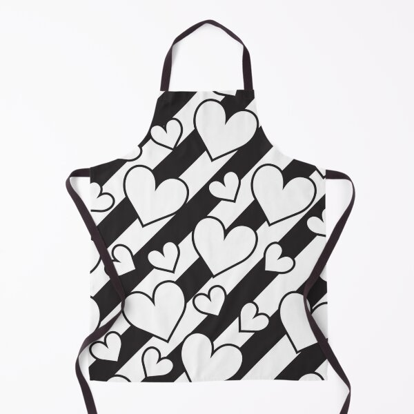 Item preview, black and white hearts and stripes designed and sold by ylawler.