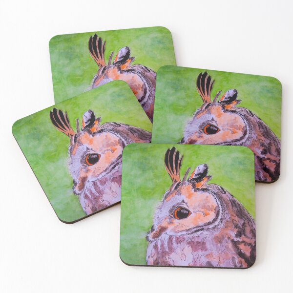 Item preview, Long-Eared Owl Watercolor designed and sold by TurnipWilson.