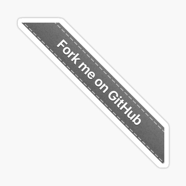 Fork me on Github Ribbon Gray Sticker