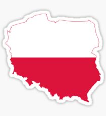 Poland Flag Map Sticker