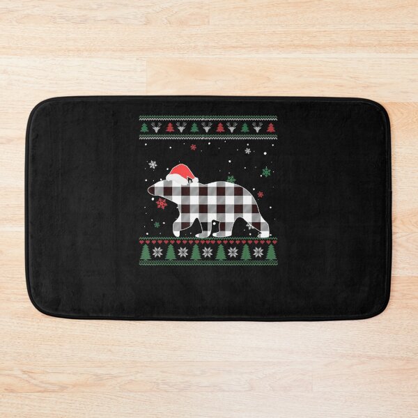 Item preview, Christmas Bear Buffalo Plaid White Ugly designed and sold by Nguyenhaithanh.