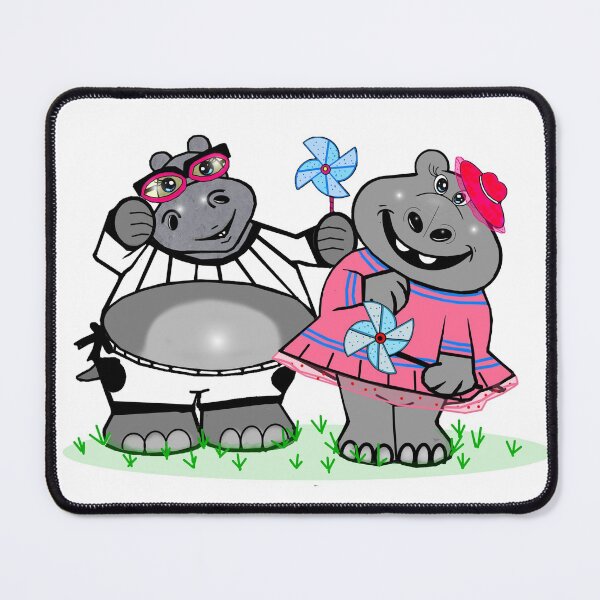 Item preview, Hippos with windmills designed and sold by Shirley cute art .