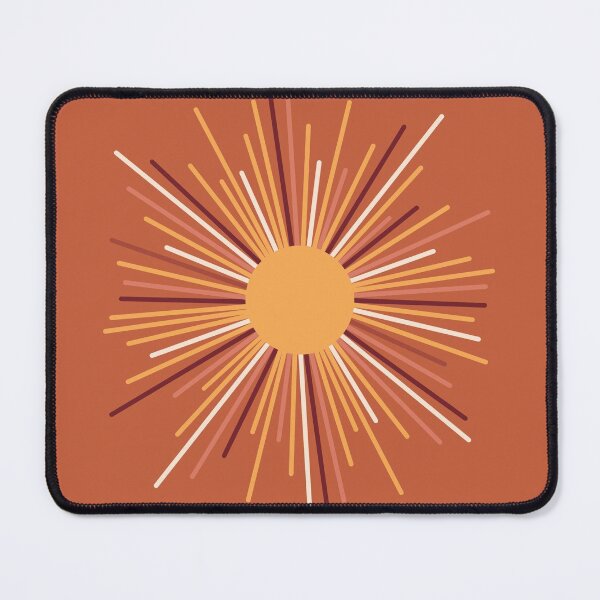 Item preview, Retro Minimalist Sunburst Sun in Warm Terracotta Earth Tones designed and sold by kierkegaard.