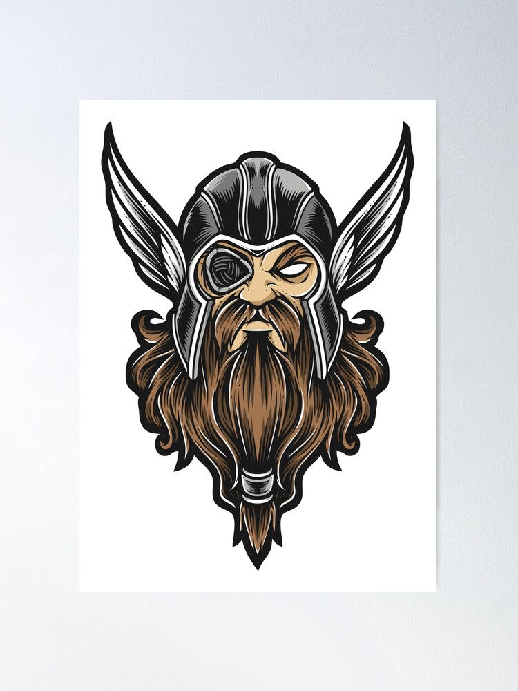 Scandinavian God - Odin Poster for Sale by MyFavorTee