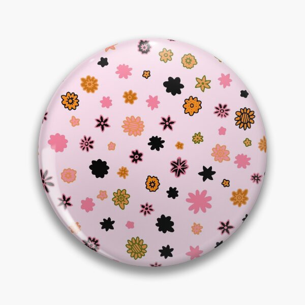 Item preview, ditzy flowers - pink and mustard designed and sold by Claire Bowley.