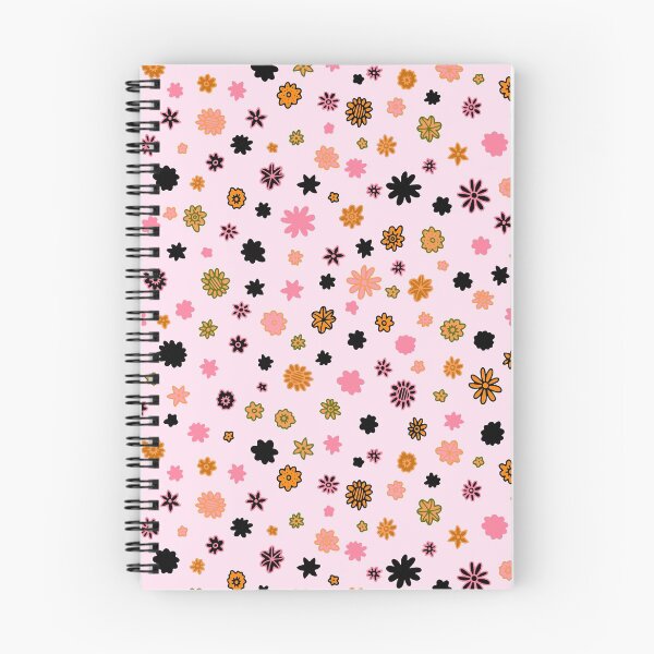 Item preview, ditzy flowers - pink and mustard designed and sold by Claire Bowley.