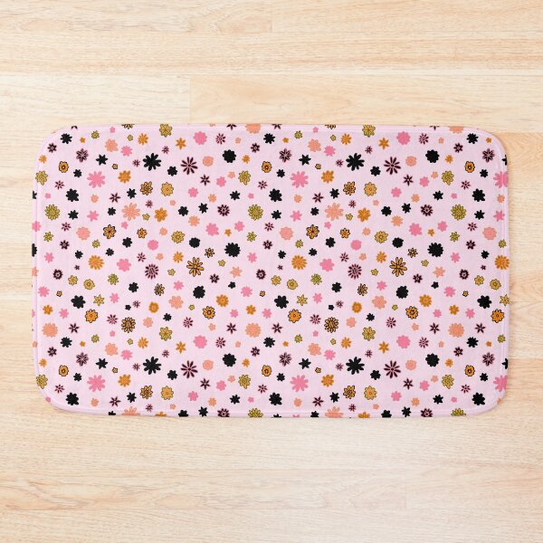 Item preview, ditzy flowers - pink and mustard designed and sold by Claire Bowley.