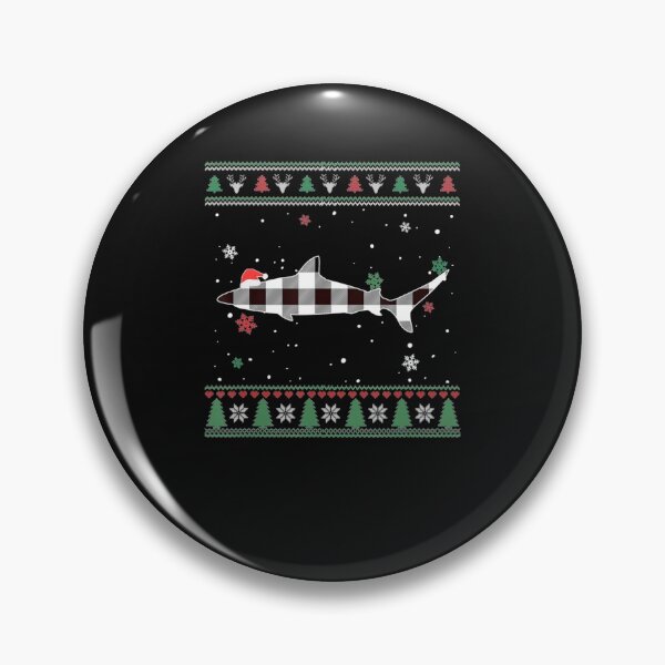 Item preview, Christmas Shark Buffalo Plaid White Ugly designed and sold by Nguyenhaithanh.
