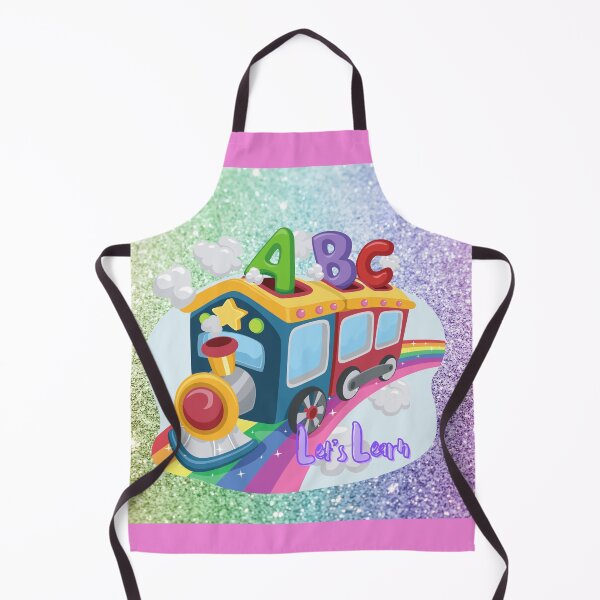 Item preview, Rainbow Sparkle Glitter Gold Star Choo Choo Train - Let's Learn - ABC's designed and sold by Palm-Pineapple.