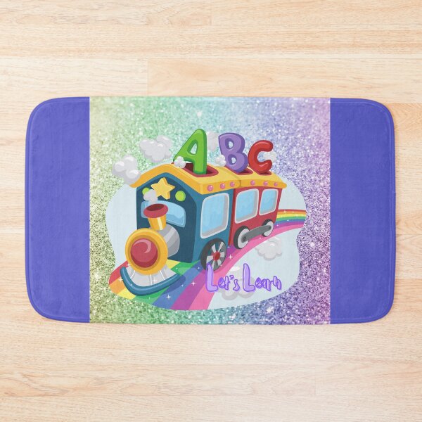 Item preview, Rainbow Sparkle Glitter Gold Star Choo Choo Train - Let's Learn - ABC's designed and sold by Palm-Pineapple.