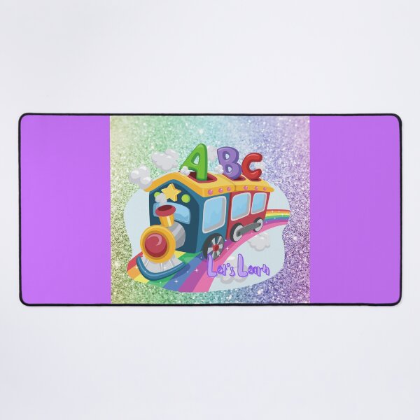 Item preview, Rainbow Sparkle Glitter Gold Star Choo Choo Train - Let's Learn - ABC's designed and sold by Palm-Pineapple.