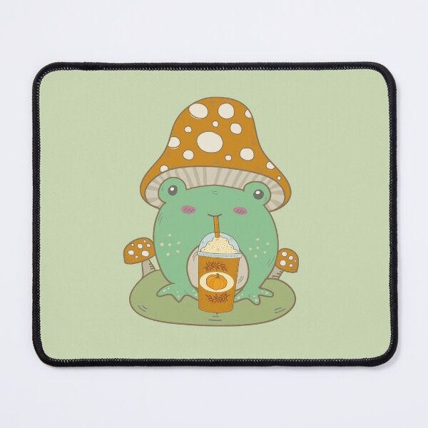 Item preview, Cottagecore Frog & Pumpkin Spice Latte designed and sold by GrimButterfly.