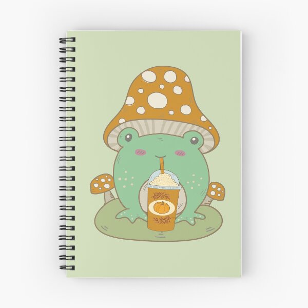 Item preview, Cottagecore Frog & Pumpkin Spice Latte designed and sold by GrimButterfly.