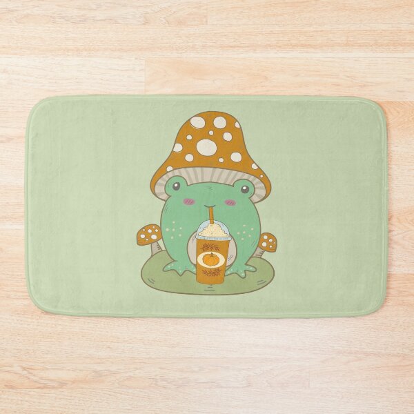 Item preview, Cottagecore Frog & Pumpkin Spice Latte designed and sold by GrimButterfly.