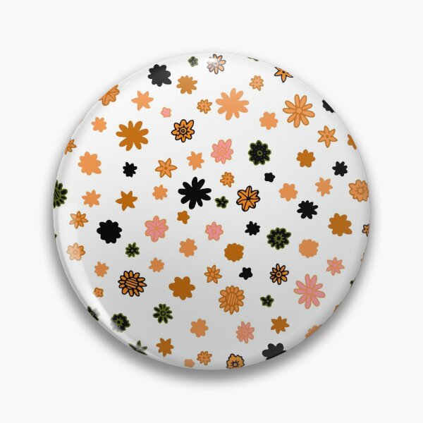 Item preview, ditzy flowers - camel on white designed and sold by Claire Bowley.