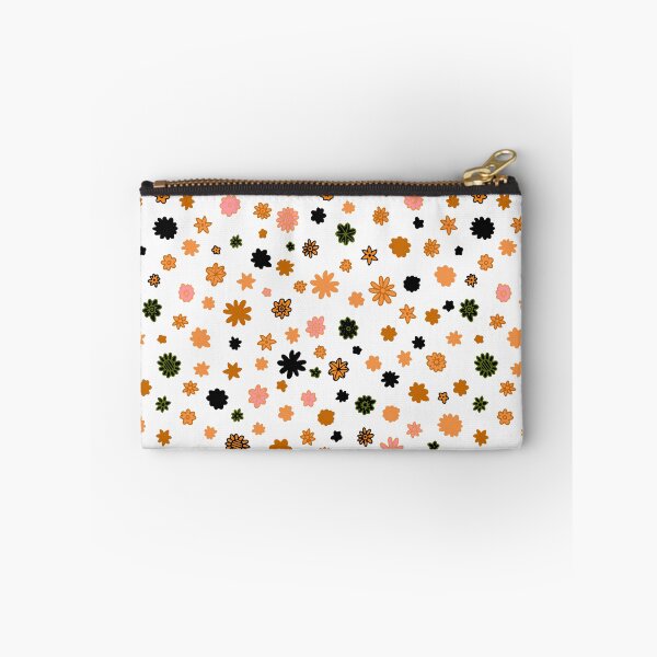 Item preview, ditzy flowers - camel on white designed and sold by Claire Bowley.