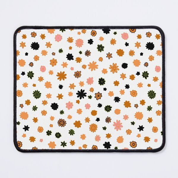 Item preview, ditzy flowers - camel on white designed and sold by Claire Bowley.
