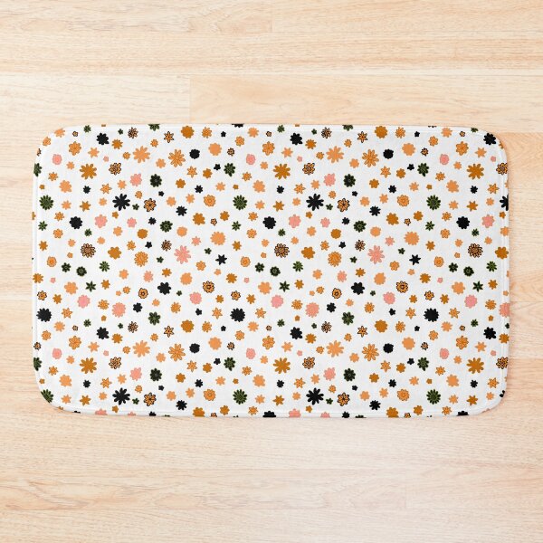 Item preview, ditzy flowers - camel on white designed and sold by Claire Bowley.