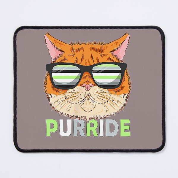 Item preview, Agender Purride Cat Kitten Sunglasses Pocket Gay Pride designed and sold by SaltyFNG.