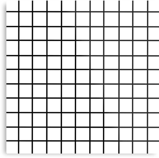 White Tumblr Grid Pattern Metal Print By Snoopysneek