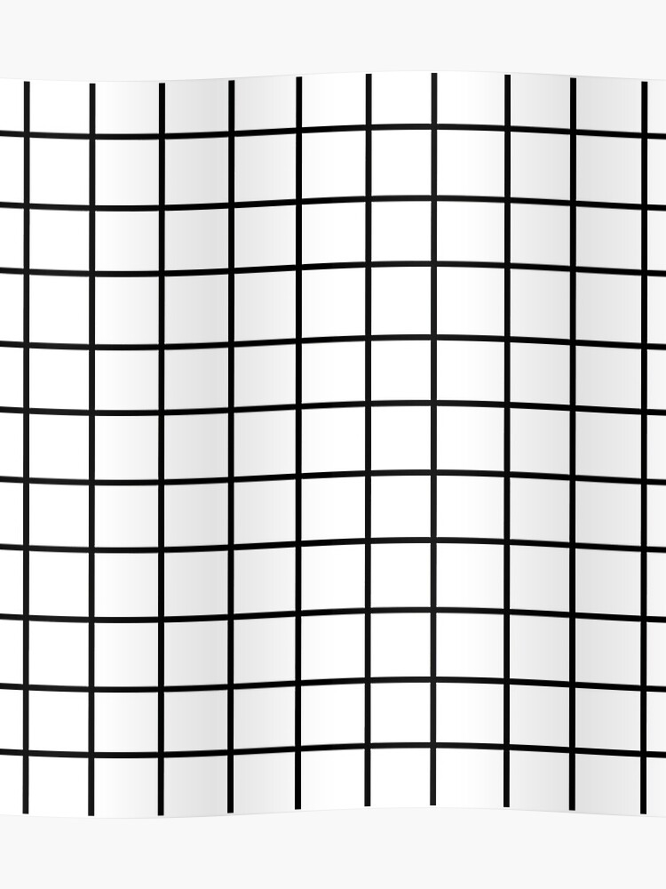 White Tumblr Grid Pattern Poster