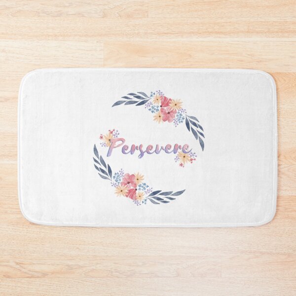 Item preview, Persevere Watercolor Floral Wreath designed and sold by MandyRosko.
