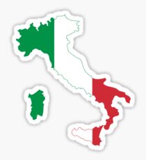 Italy Flag Map Sticker