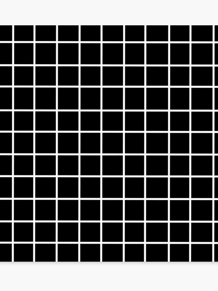Black Tumblr Grid Pattern Canvas Print