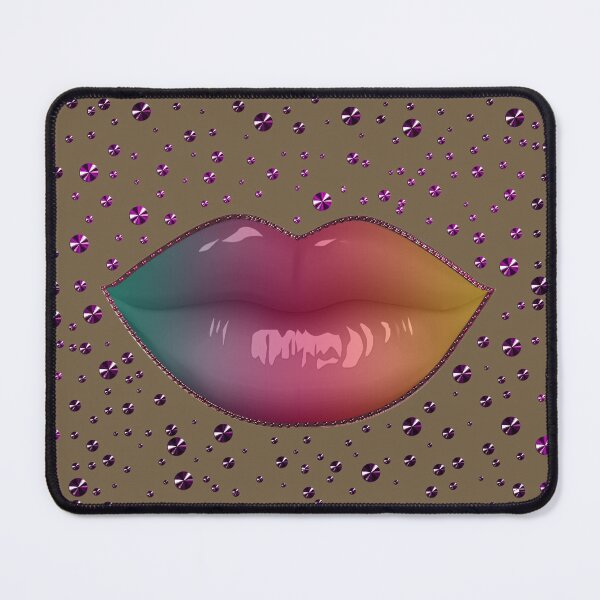 Item preview, Rainbow colorful pastel makeup kissing lips lipstick - Lolita designed and sold by GlamourChick.