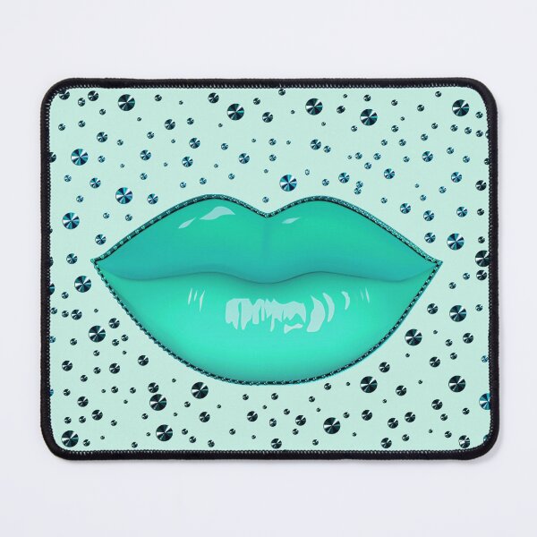 Item preview, Lipstick turquoise makeup kiss mouth pastel designed and sold by GlamourChick.