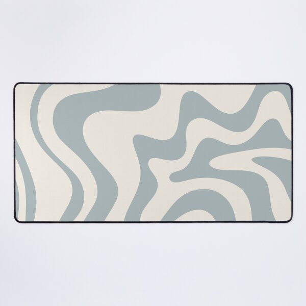 Aperçu de l'œuvre Liquid Swirl Abstract contemporain en bleu clair-gris et crème créée et vendue par kierkegaard.