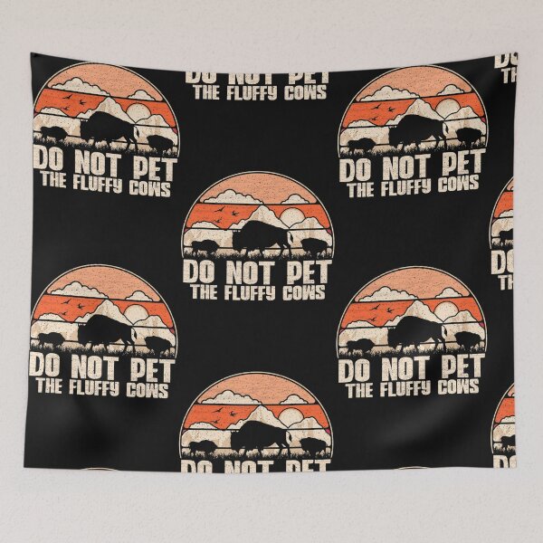 Item preview, Do Not Pet The Fluffy Cows Retro Bison Vintage designed and sold by Nguyenhaithanh.