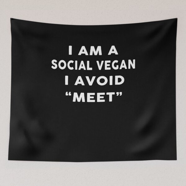 Item preview, I Am A Social Vegan - I Avoid Meet designed and sold by clickmostro.