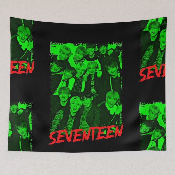 Item preview, Seventeen Kpop Group Members Green Korean Kpop RGB Color Design designed and sold by Piosenka Art.
