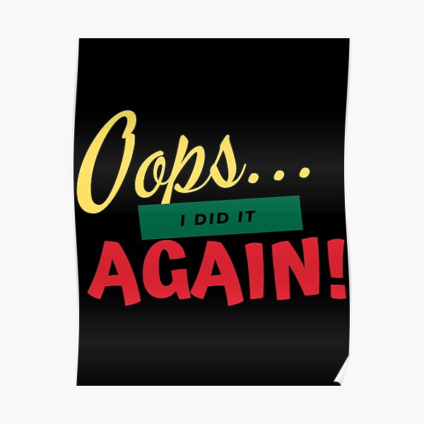 Brittany Spears Oops I Did It Again Poster