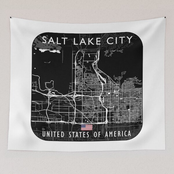 Item preview, SALT LAKE CITY MAP USA designed and sold by hatimelhag.
