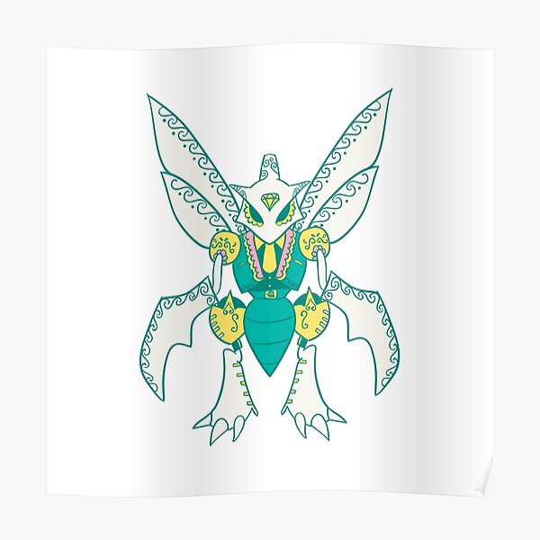 Scyther Popmuerto | Pokemon & Day of The Dead Mashup Poster